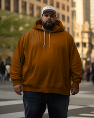 Sweat à capuche et pantalon marron grande taille pour homme