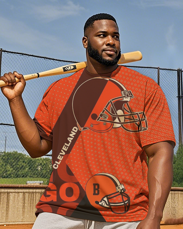 T-shirt à manches courtes grande taille pour homme des Browns