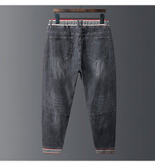 Jean taille élastique grande taille pour homme, jean Harlem extensible, pantalon en denim de printemps 