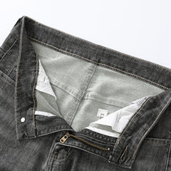 Jeans décontractés brodés grande taille pour hommes, pantalons en denim de printemps 