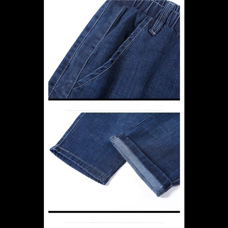 Plus Size Men's Harlem Jeans, Loose Jeans,Spring Denim Pants