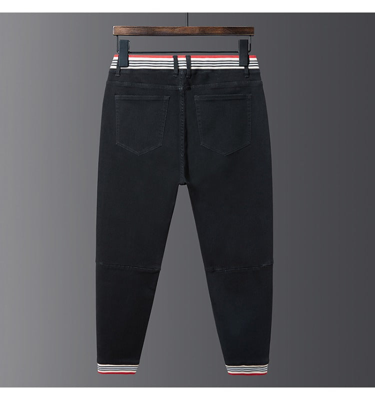 Jean taille élastique grande taille pour homme, jean Harlem extensible, pantalon en denim de printemps 