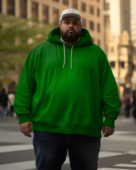 Sweat à capuche et pantalon vert grande taille pour homme