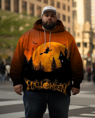 Men's Happy Halloween Plus Size Hoodie