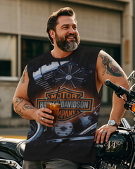 Harley-Davidson Men's Plus Size Printed Sleeveless T-Shirt