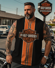 Harley-Davidson Men's Plus Size Printed Sleeveless T-Shirt