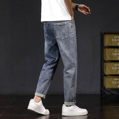 Plus Size Men's Casual Jeans,Spring Denim Pants