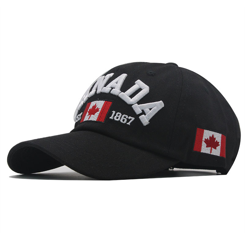 Casquette de baseball brodée avec feuille d'érable canadienne vintage