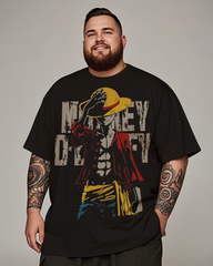 Cartoon and Comic Men's Plus Size Short Sleeve T-Shirt