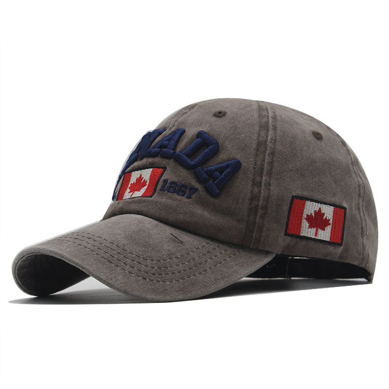 Casquette de baseball brodée avec feuille d'érable canadienne vintage