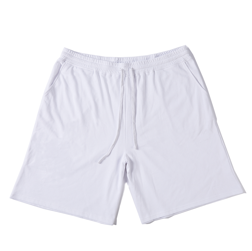 T-shirt et short basiques blancs à col ras du cou pour hommes, grande taille,