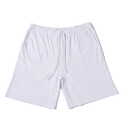 T-shirt et short basiques blancs à col ras du cou pour hommes, grande taille,