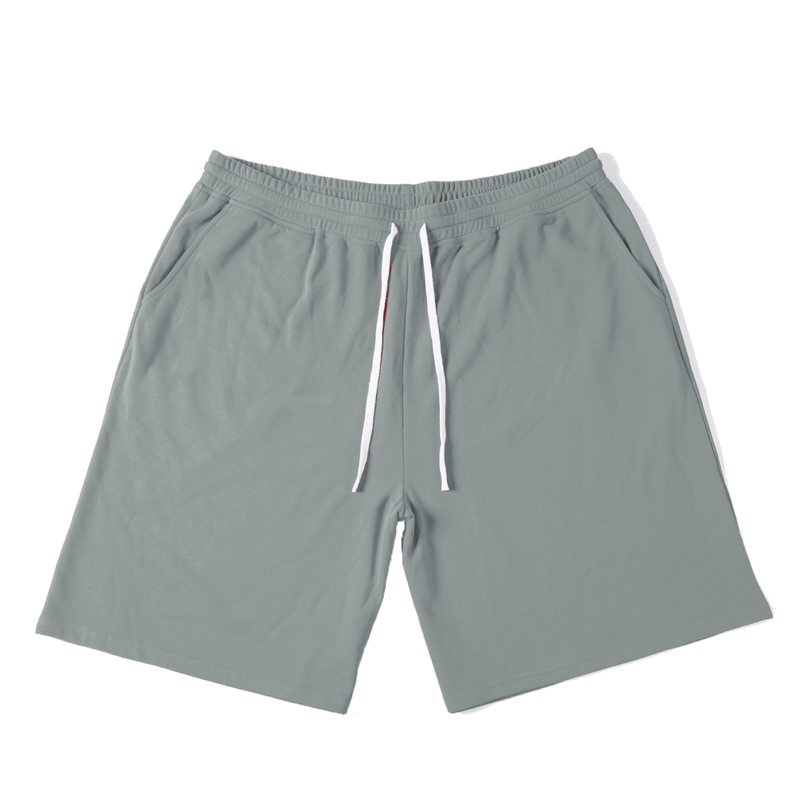 T-shirt et short basiques gris à col ras du cou pour hommes, grande taille,