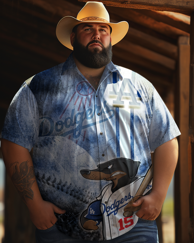 Chemise à manches courtes grande taille pour homme 