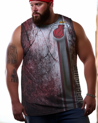 Men's Plus Size Printed Sleeveless T-Shirt