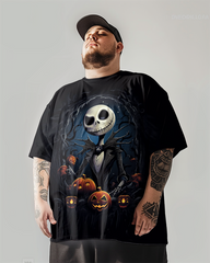 The Nightmare Before Christmas by Jack Skellington Men's Plus Size Short Sleeve T-Shirt