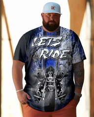 Men's Plus Size Printed Short Sleeve T-Shirt