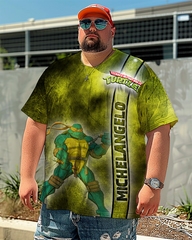 T-shirt à manches courtes imprimé Mikey pour homme, grande taille