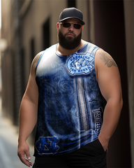 T-shirt sans manches imprimé grande taille pour homme