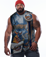 Men's Plus Size Printed Sleeveless T-Shirt