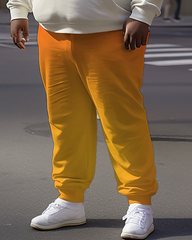 Sweat à capuche et pantalon orange grande taille pour homme