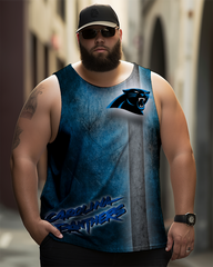 Men's Plus Size Printed Sleeveless T-Shirt