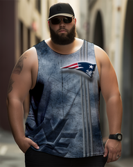 Men's Plus Size Printed Sleeveless T-Shirt