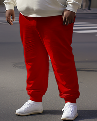 Men's Red Plus Size Hoodie&Pants