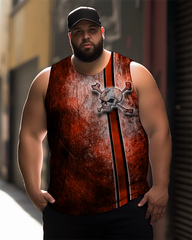 Men's Plus Size Printed Sleeveless T-Shirt