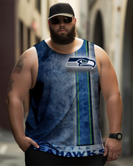 Men's Plus Size Printed Sleeveless T-Shirt