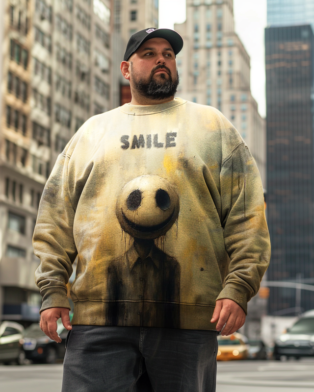 Men's Smile Plus Size Sweatshirts