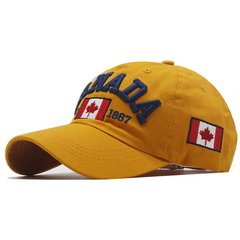 Casquette de baseball brodée avec feuille d'érable canadienne vintage